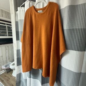 Cozy Orange (pumpkin) Knit Poncho